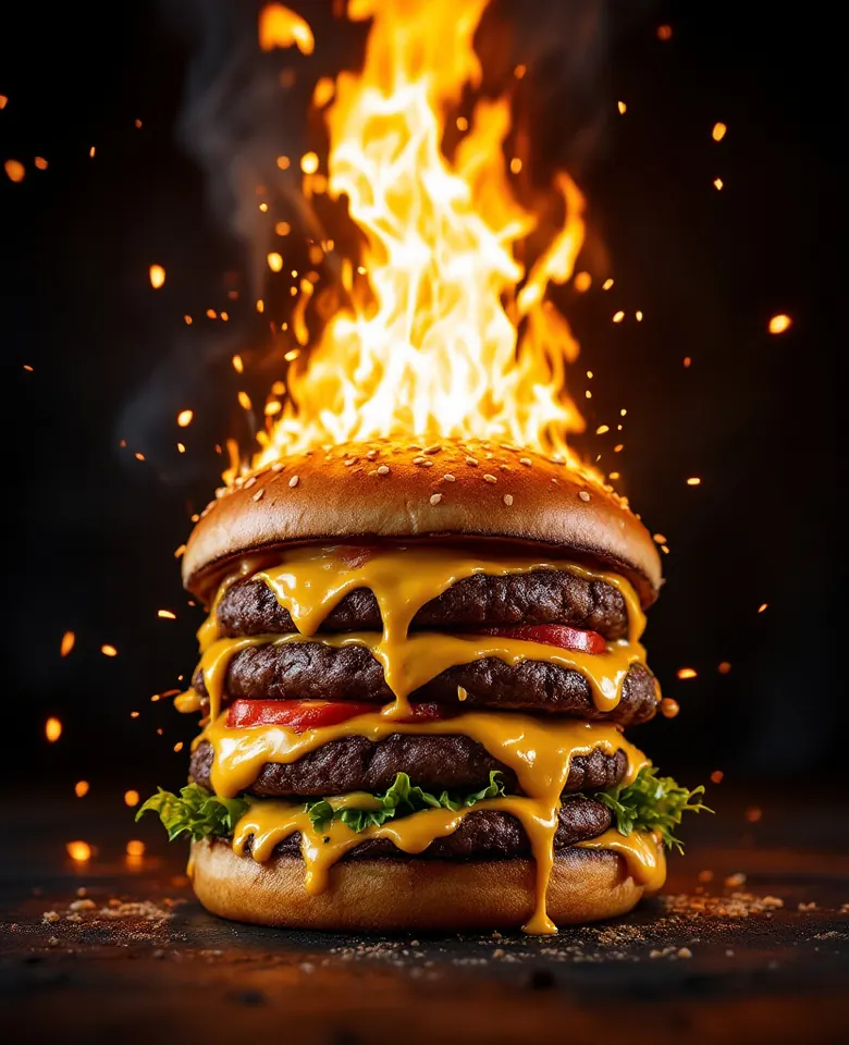 Fire burger