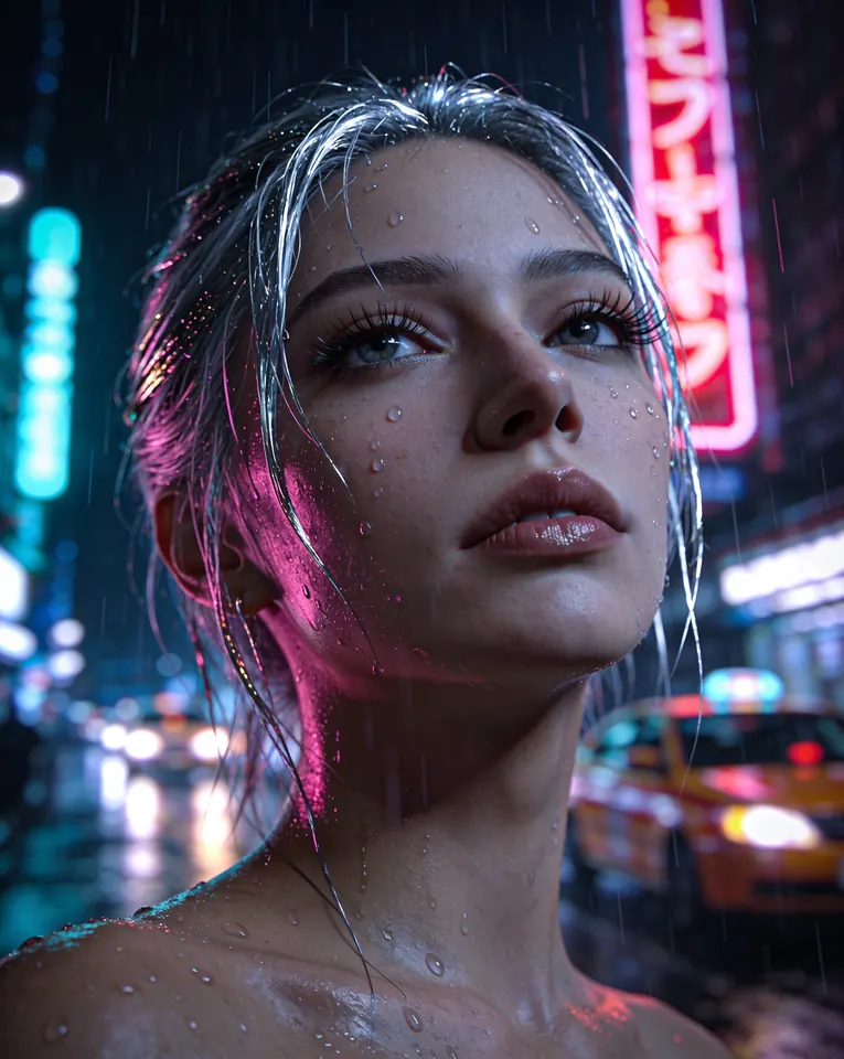 Neon rain